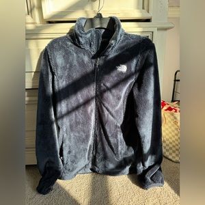 North face fuzzy zip up